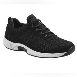 OrthoFeet Black Lava Men’s Sneakers 7.5 wide(2E)